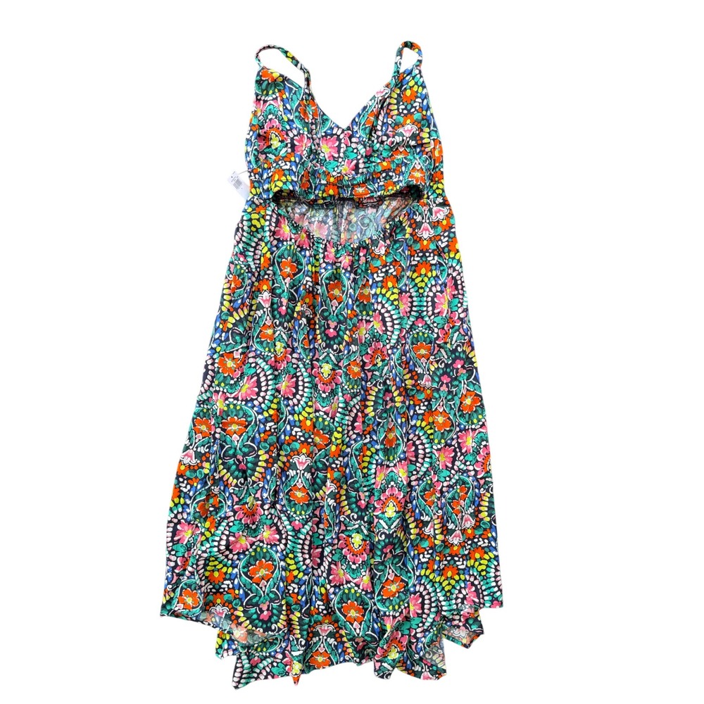 Old Navy Floral Paisley Midi Sundress Multicolor Smocked Sleeveless NWT Size L - Picture 5 of 10